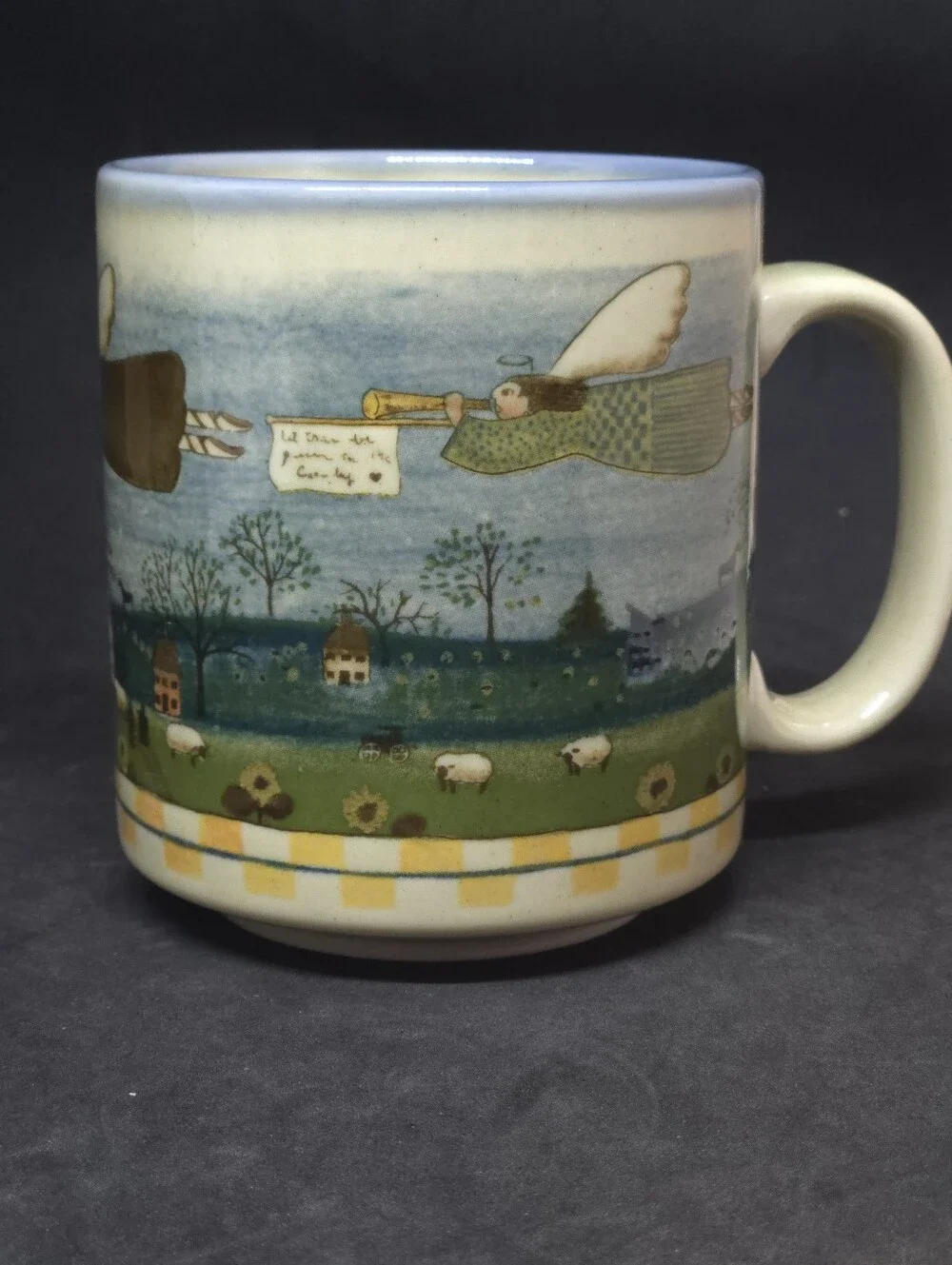 Vtg Otagiri Carol Endres Peace in the County Folk Art Design Japan